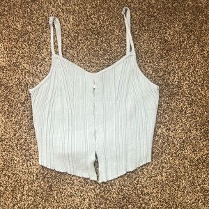 Light blue knit tank top